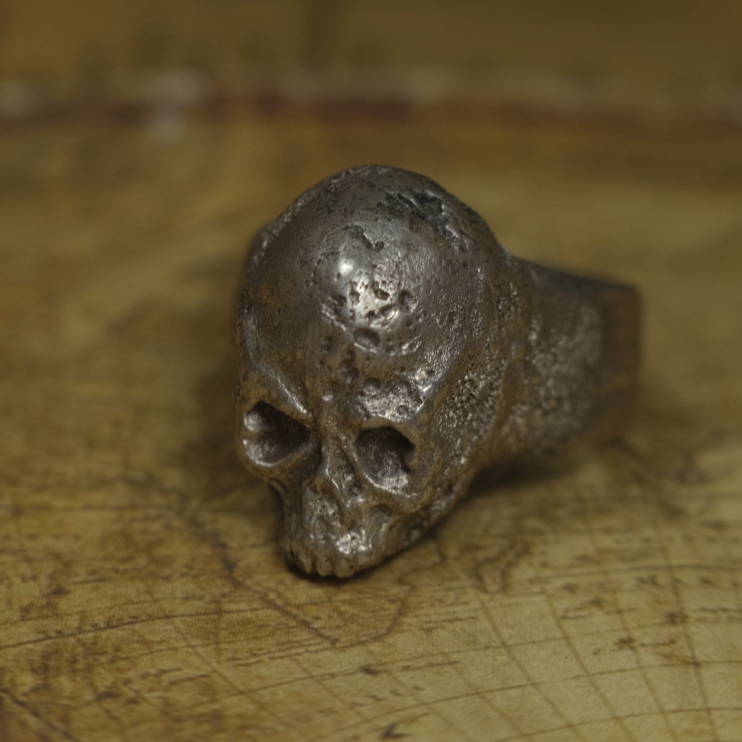 Chunky Sterling Silver Skull Ring
