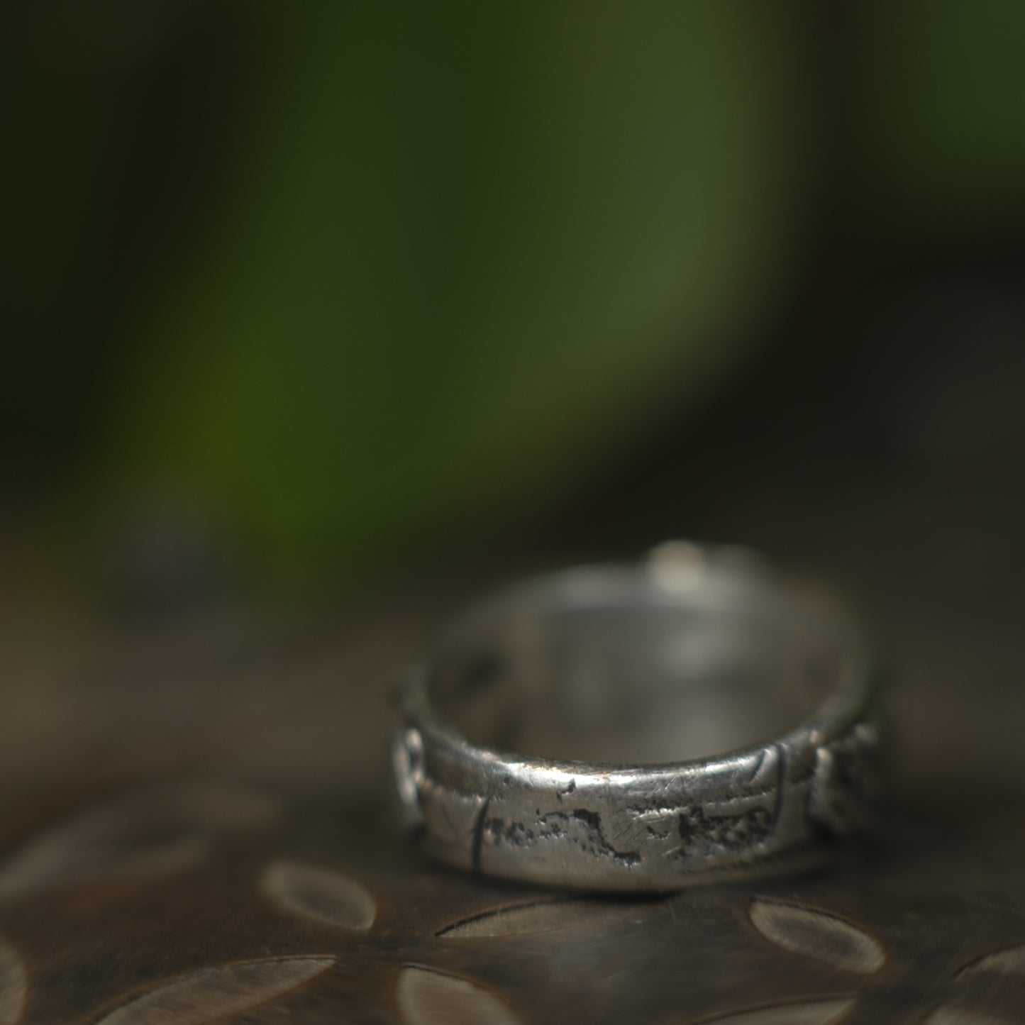 14ct Gold Set Late 1600's Spanish 1/2 Real on Sterling Silver Ring