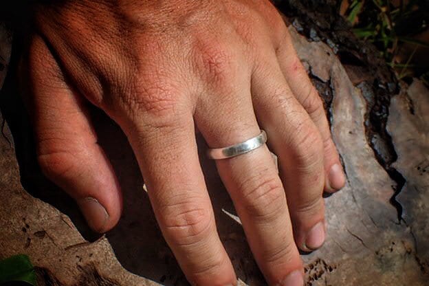 Brushed Matte Finish Silver Ring / Band US Sizes