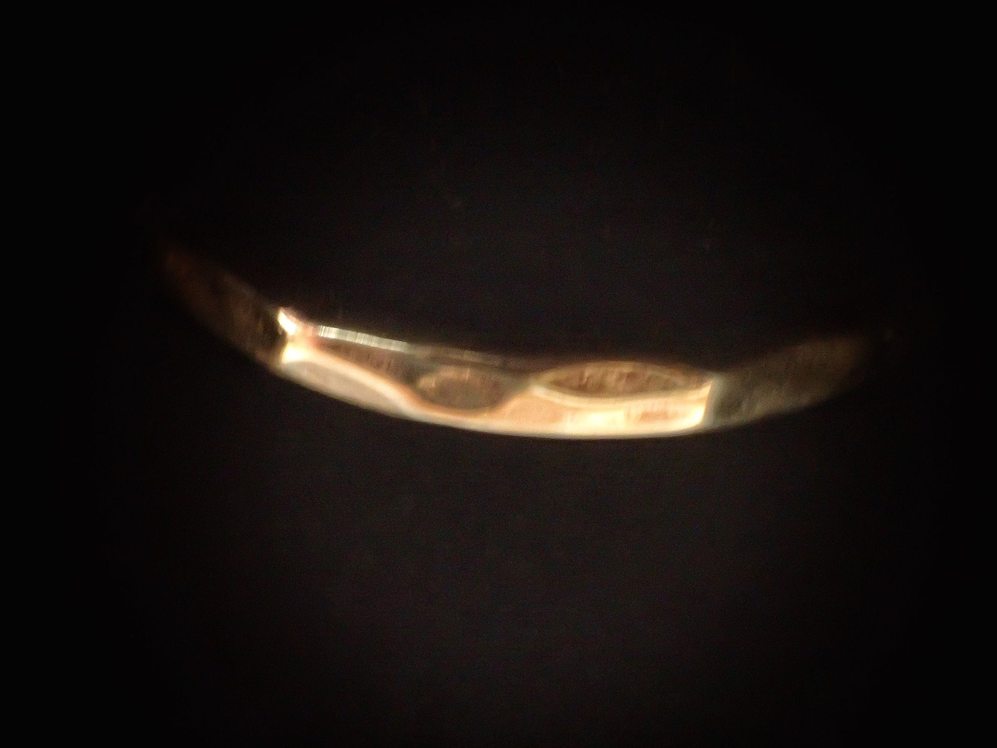 Hammered Textured Unique Rustic 9ct Gold Ring / Band US Sizes