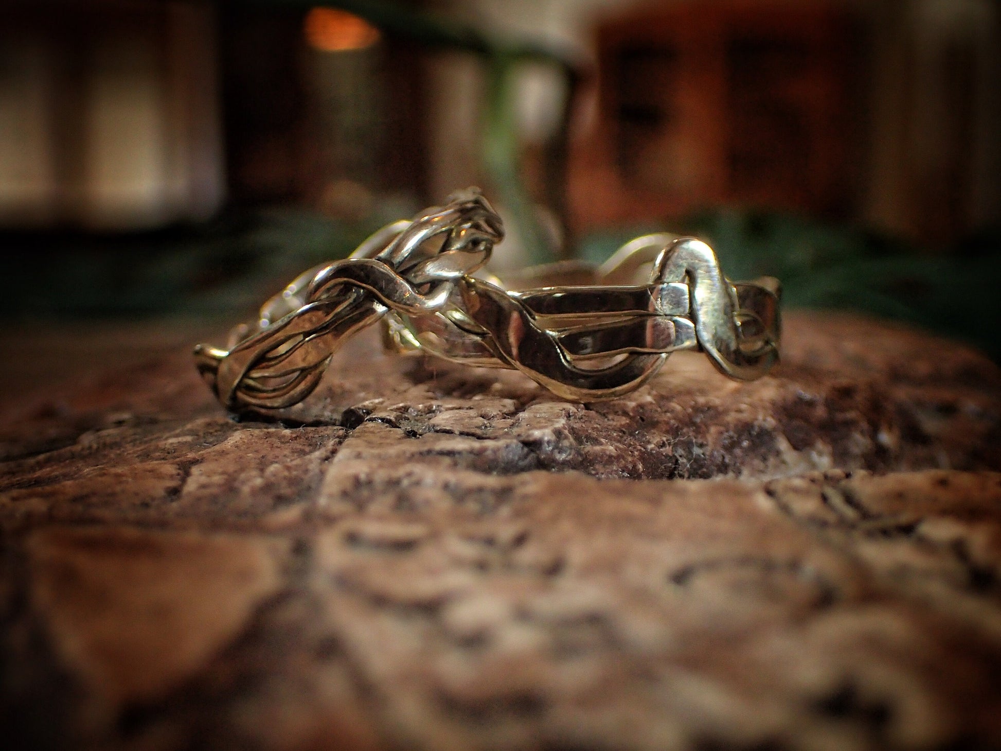 Wedding Ring Set ~ Flow Theory ~ Unique Woven 9ct Gold Rings / Bands US Sizes