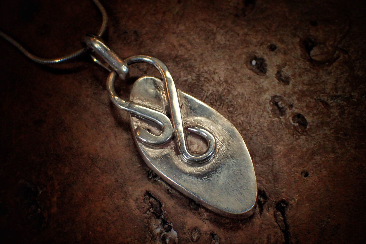 Incredible Rich Boulder Opal and Silver Pendant on a Snake Chain