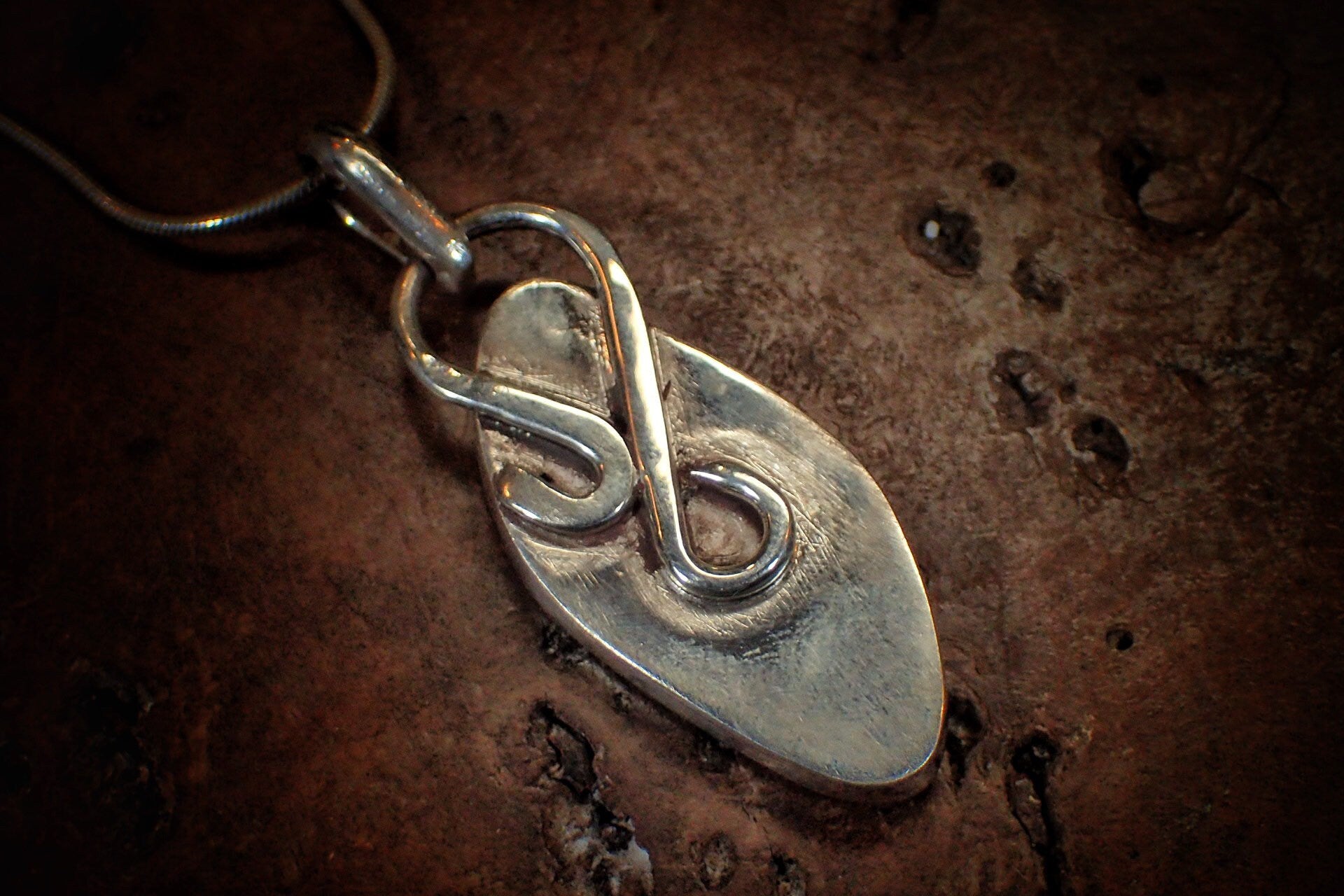 Incredible Rich Boulder Opal and Silver Pendant on a Snake Chain