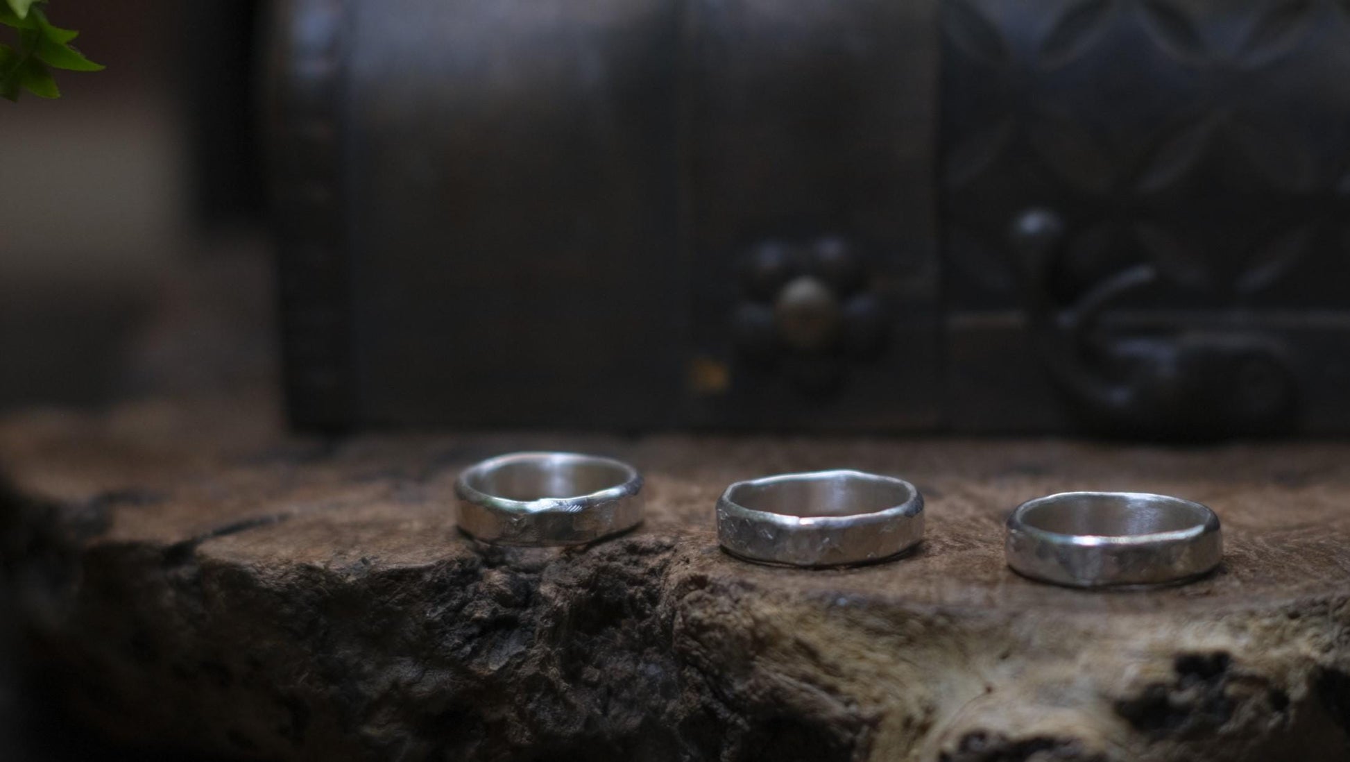 Rustic Pirate Thick Hammered Silver Ring / Band US Sizes