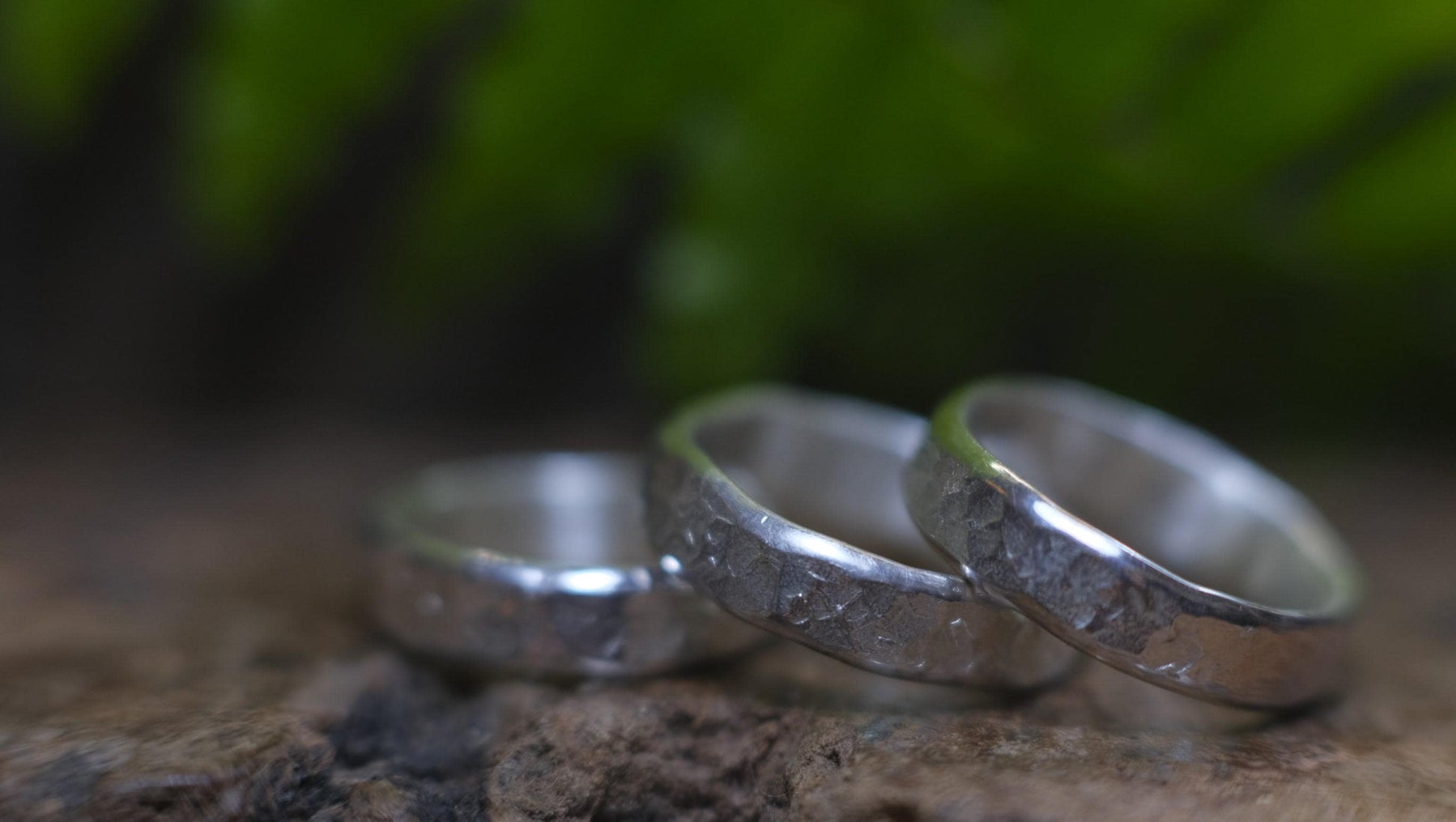 Rustic Pirate Thick Hammered Silver Ring / Band US Sizes