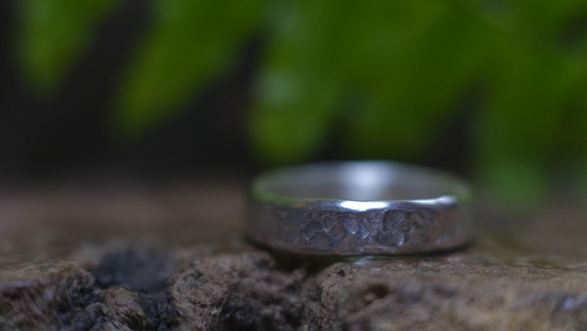 Rustic Pirate Thick Hammered Silver Ring / Band US Sizes