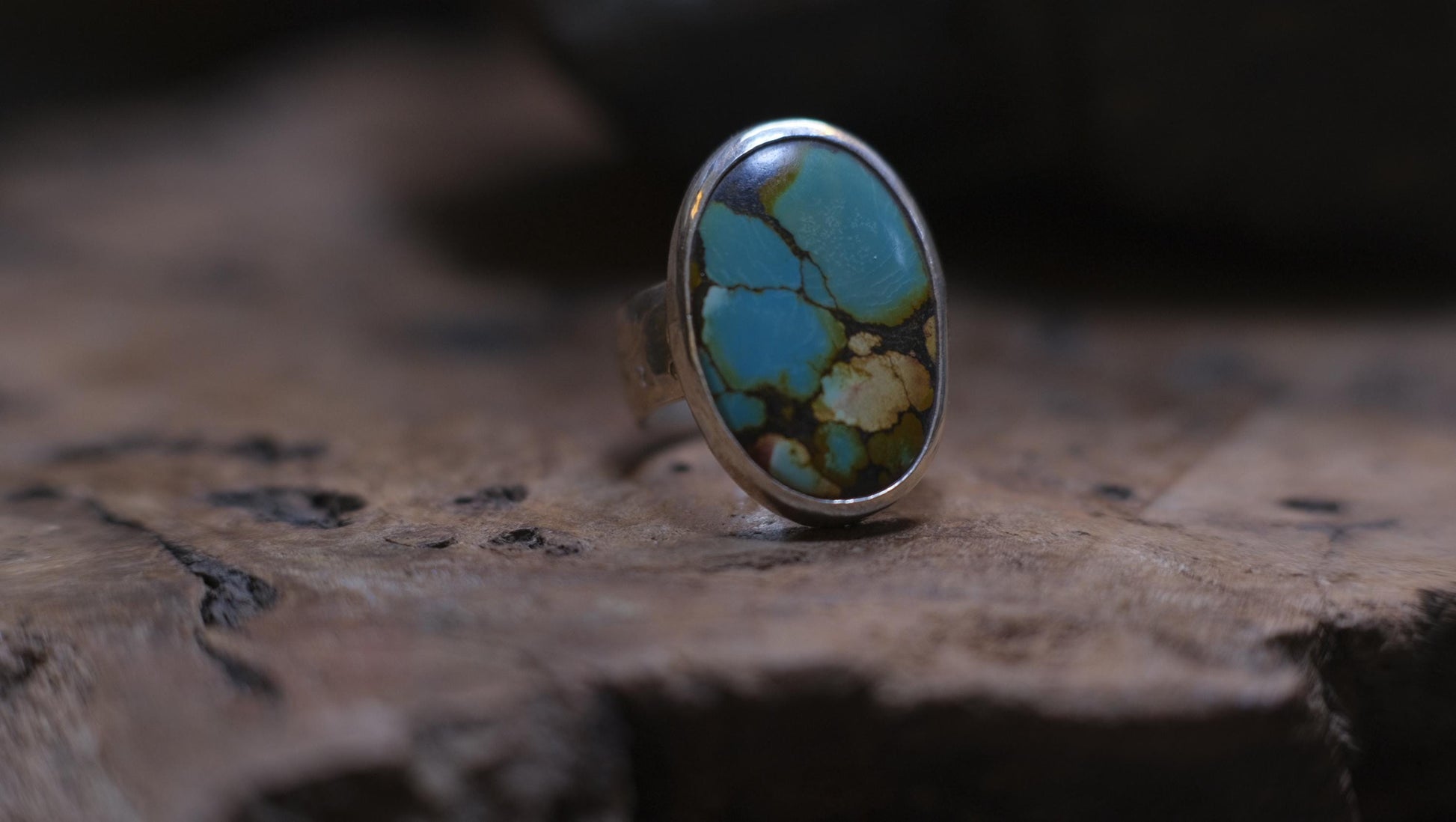 Exquisite Turquoise set in Sterling Silver on beautiful Sterling Ring