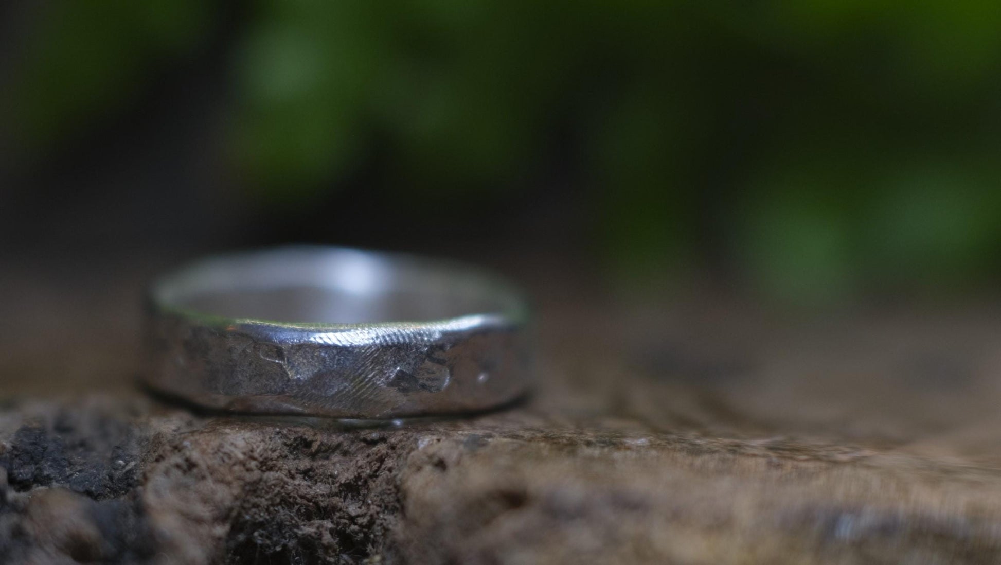 Rustic Pirate Thick Hammered Silver Ring / Band US Sizes