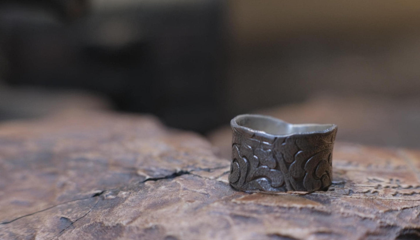 Antique Vibes Pirate Inspired Sterling Silver Ring Size 6.5