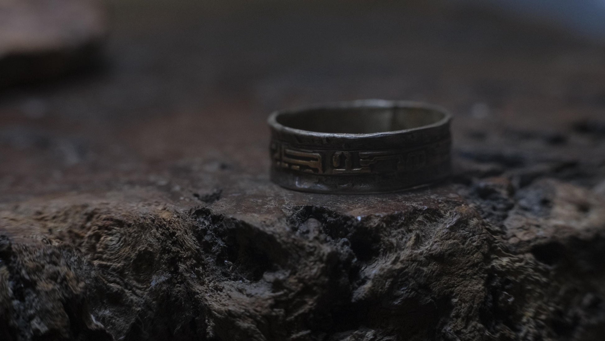 OOAK Galactic Sterling Silver and 9ct Gold Ring with Size 11