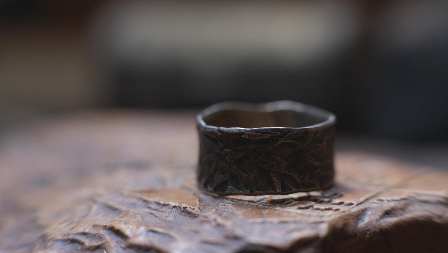 Rugged Pirate Handcrafted Sterling Silver Ring Size 11
