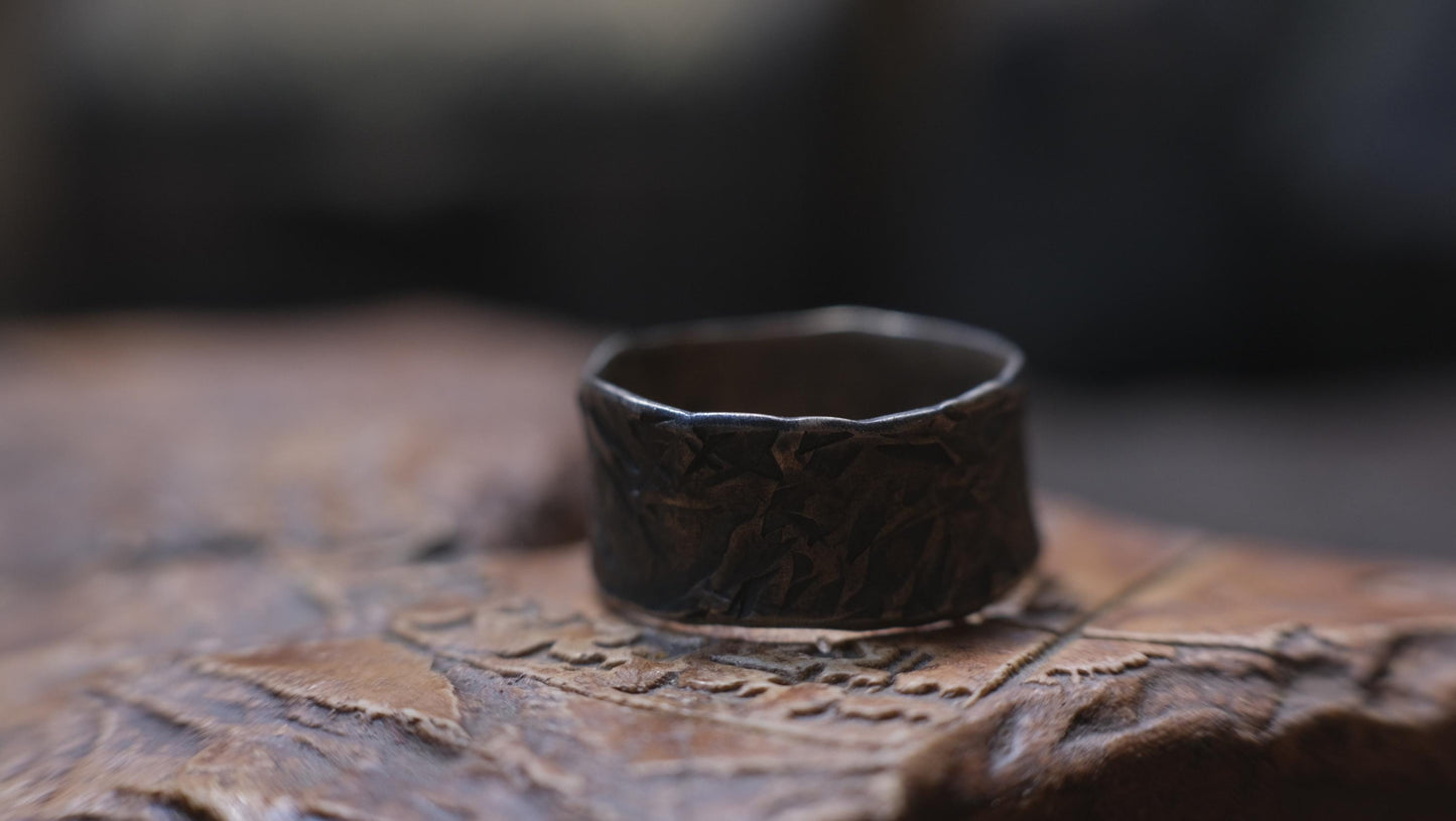 Rugged Pirate Handcrafted Sterling Silver Ring Size 11