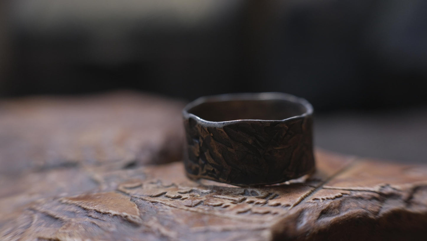 Rugged Pirate Handcrafted Sterling Silver Ring Size 11