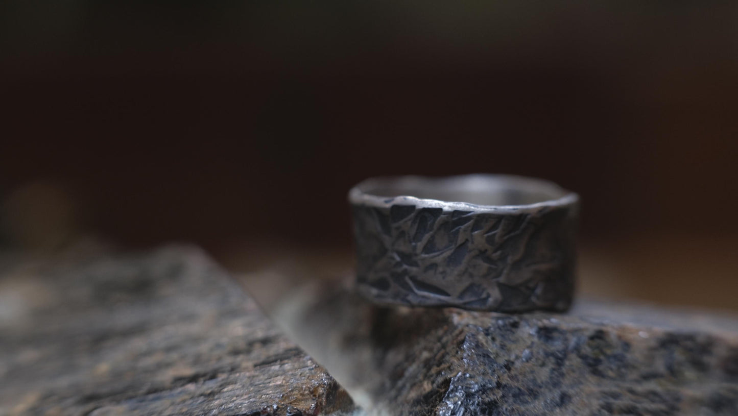 Rugged Pirate Handcrafted Sterling Silver Ring Size 11