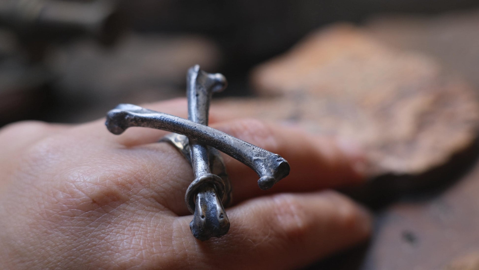 Sterling Silver Crossbones Ring