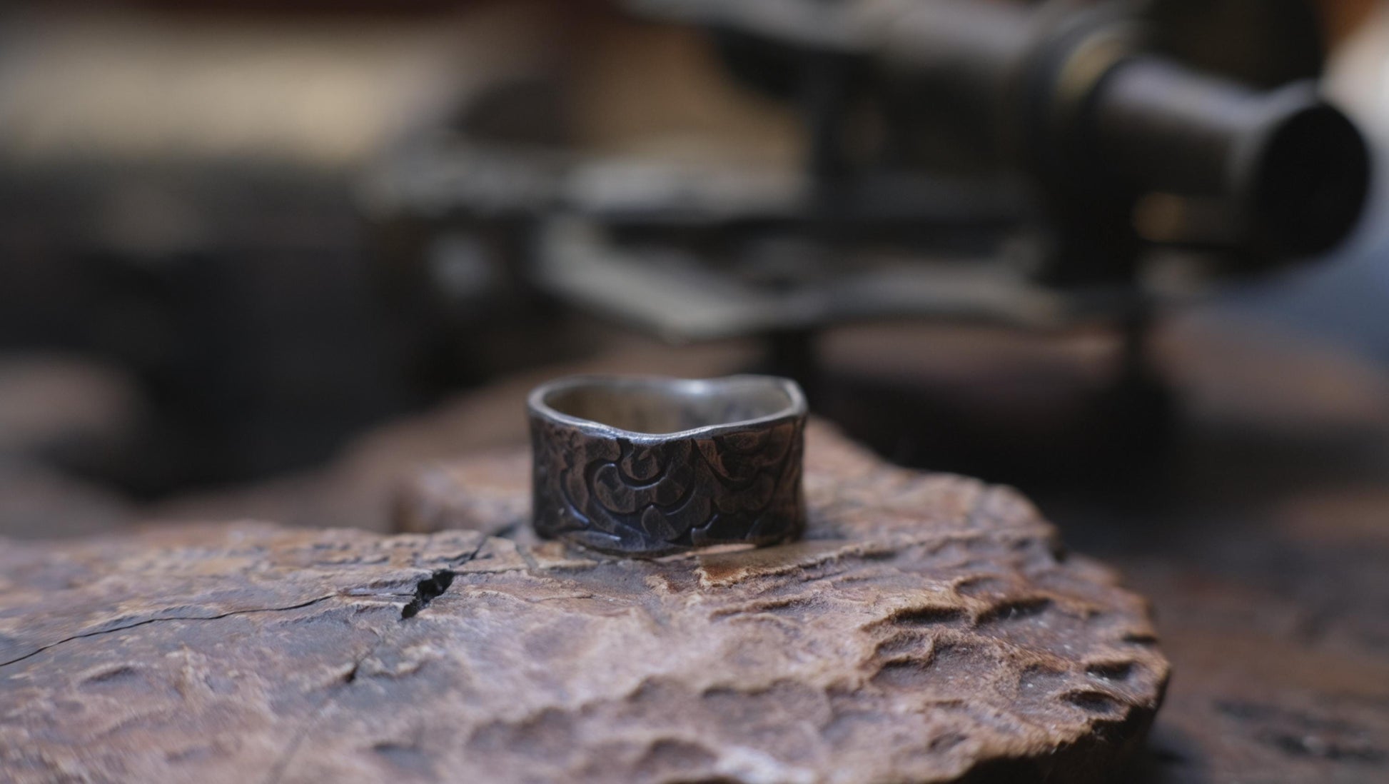 Victorian Pirate Era Inspired Oxidised Sterling Silver Ring SIze 9