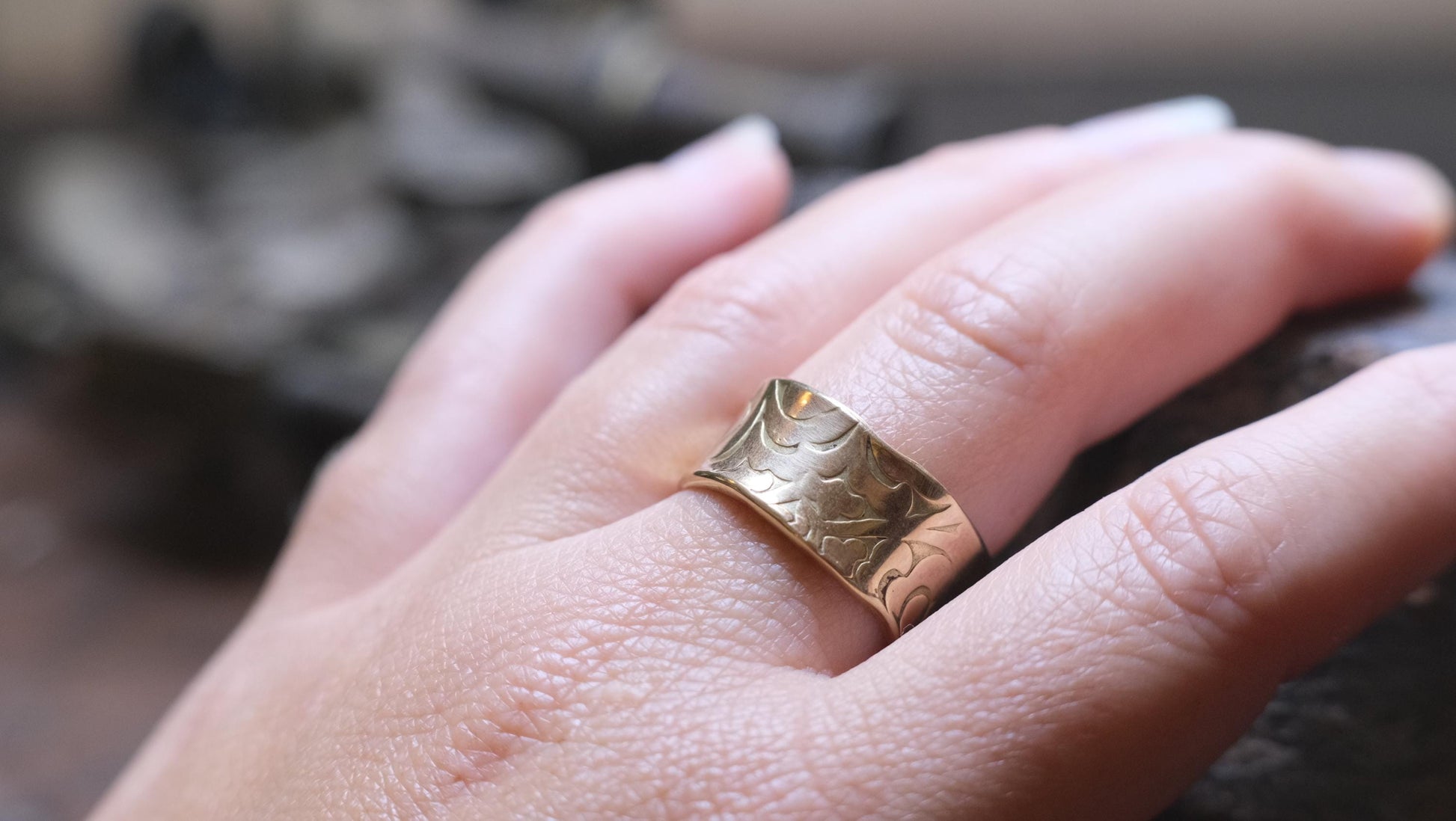 Arabesque Victorian Era Pirate Inspired Solid Yellow Gold 9ct Custom Made to Size