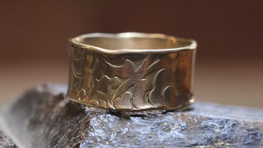 Arabesque Victorian Era Pirate Inspired Solid Yellow Gold 9ct Custom Made to Size