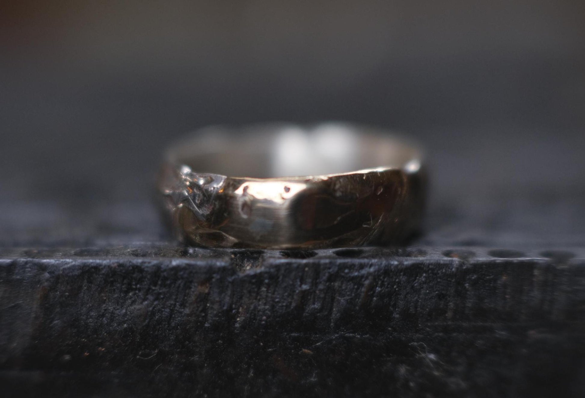 Handcrafted Sterling Silver Ring with Molten Gold Overlay US Size 9.75