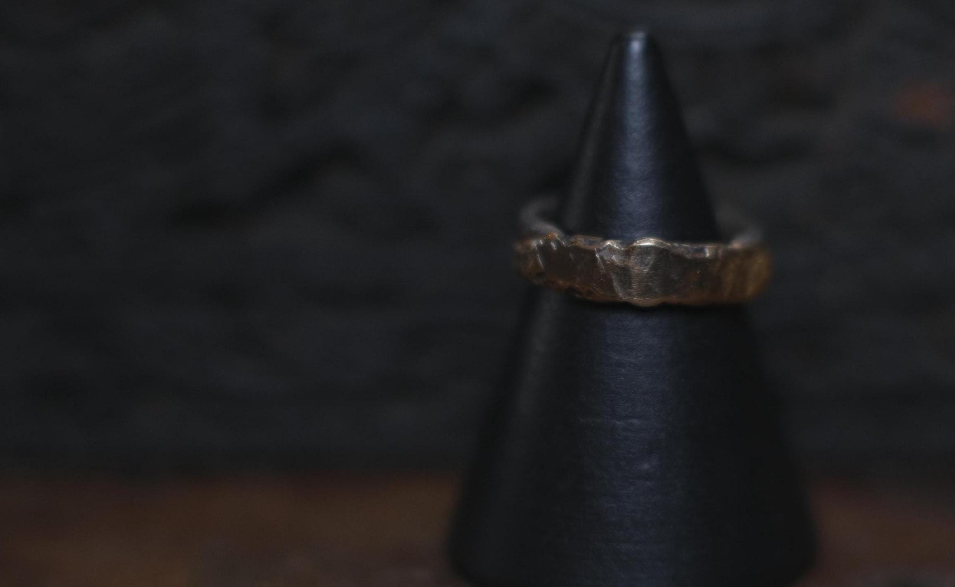 Unique Molten Textured 9ct Gold and Sterling SIlver Ring US Size 8.25
