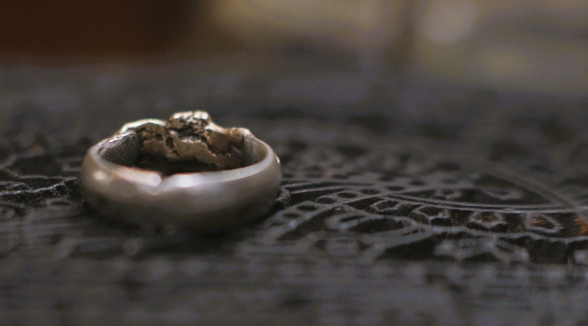 Handcrafted Sterling Silver Ring with Molten Gold Overlay US Size 10