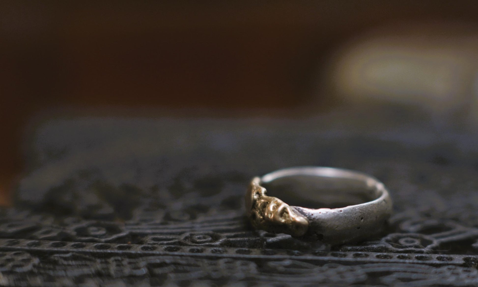 Handcrafted Sterling Silver Ring with Molten Gold Overlay US Size 10