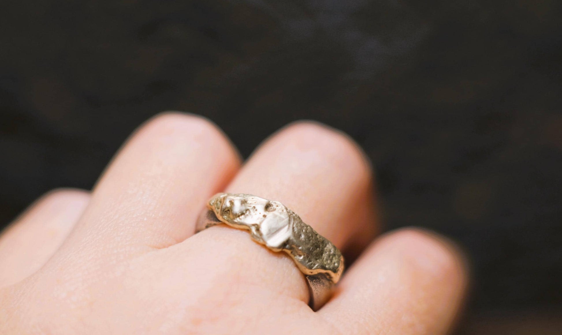 Handcrafted Sterling Silver Ring with Molten Gold Overlay US Size 10