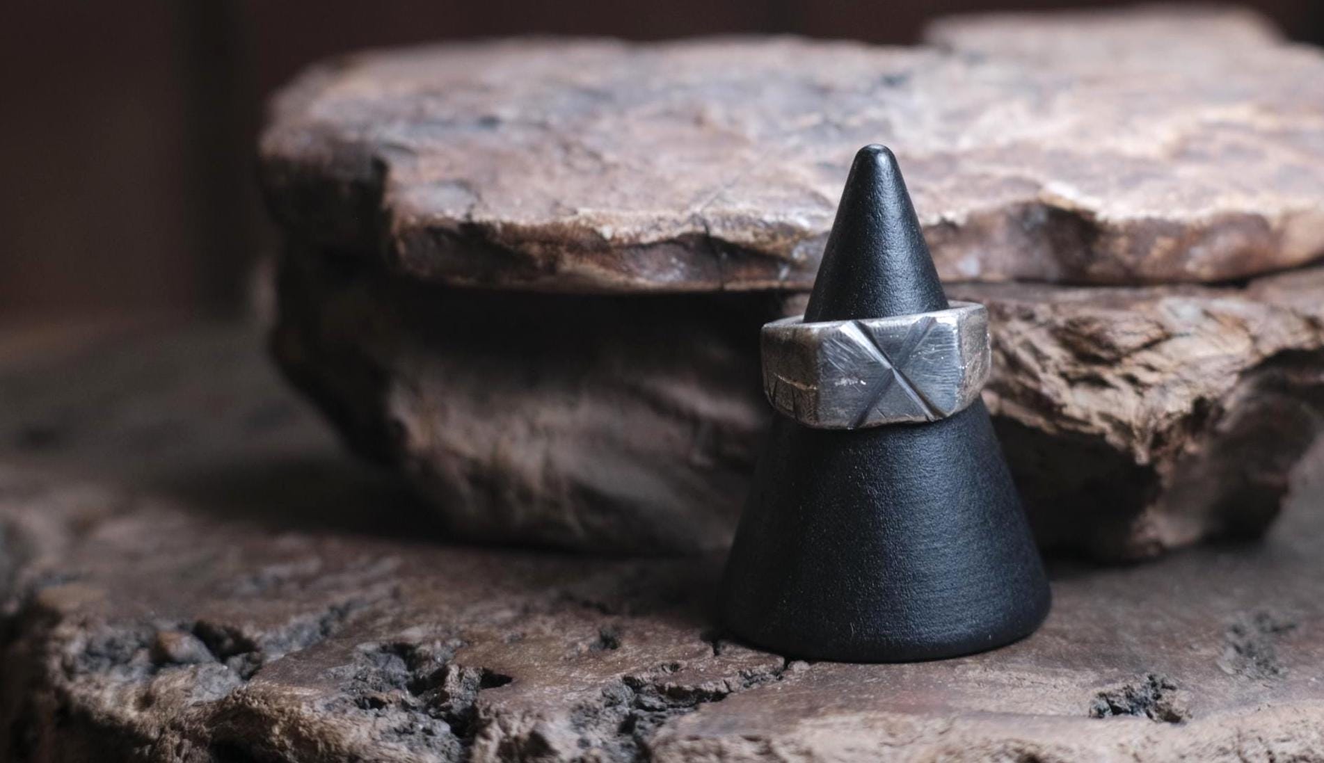 Hand Crafted Sterling Silver Pirate Inspired Signet Ring US Size 9