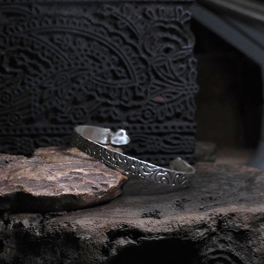Victorian Era Pirate Inspired Sterling Silver Cuff Bracelet