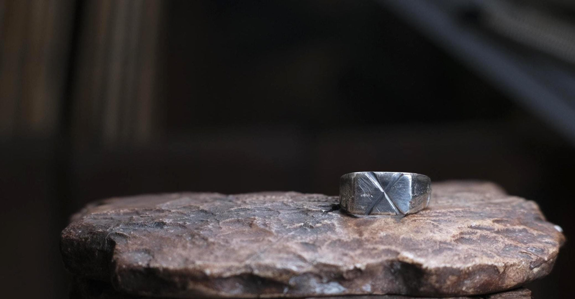 Hand Crafted Sterling Silver Pirate Inspired Signet Ring US Size 9