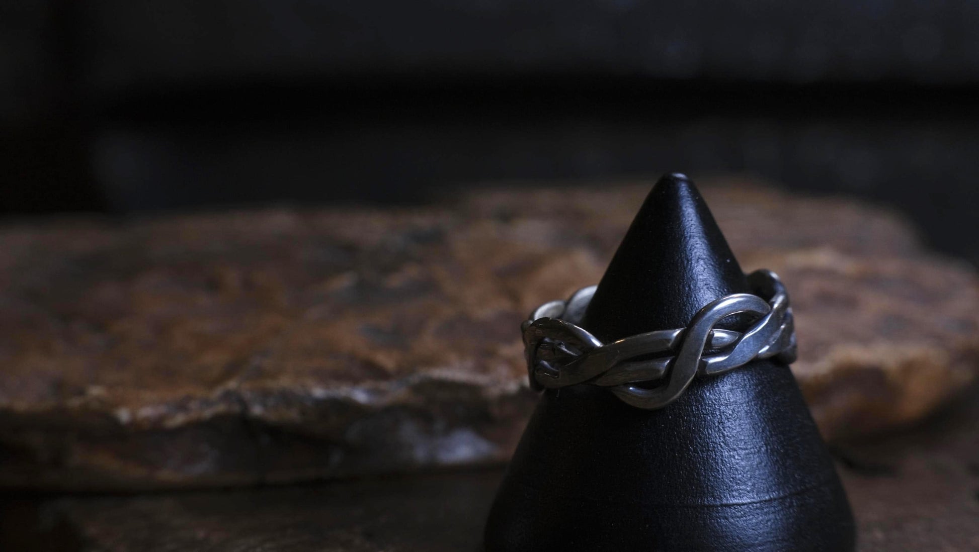 Medium Banded Sterling Silver Woven Rings Made to Size