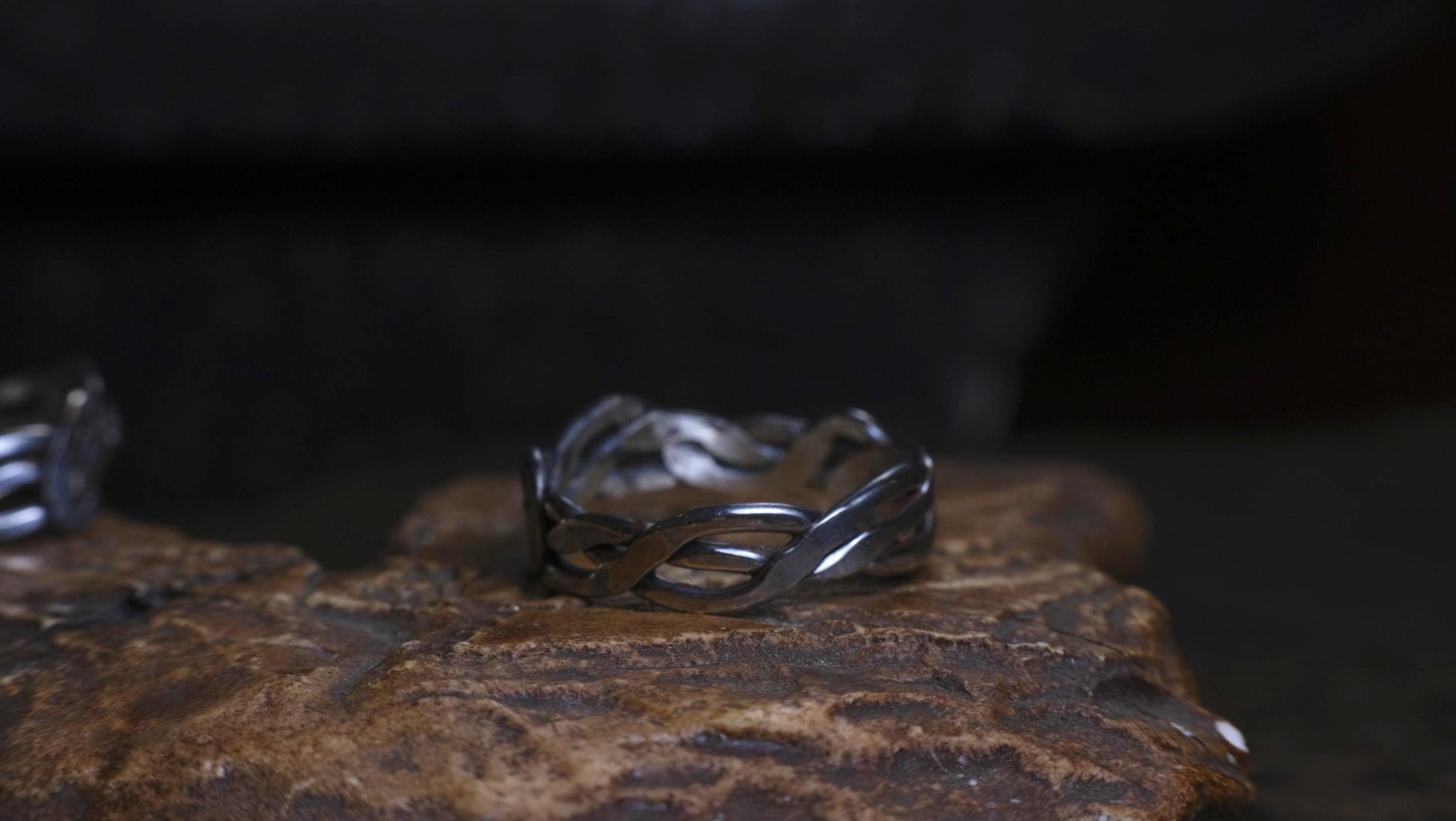 Medium Banded Sterling Silver Woven Rings Made to Size
