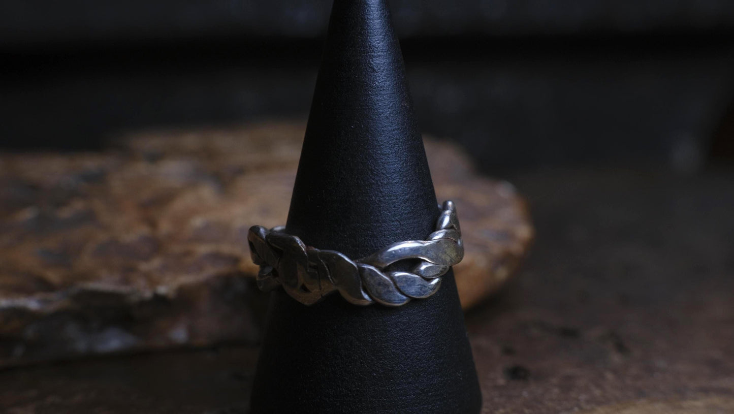 Large Sterling Silver Woven Rings Made to Size