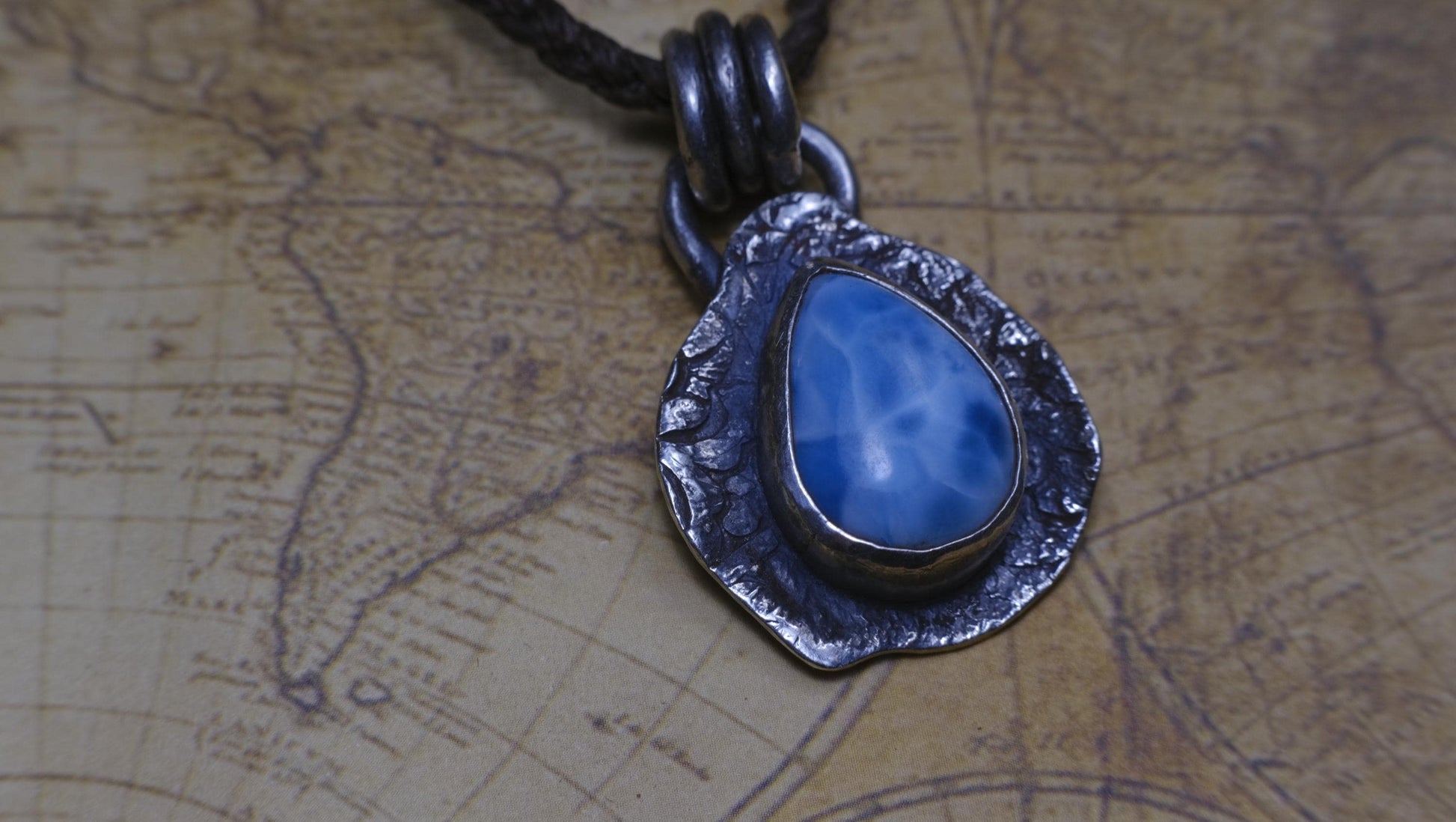Larimar Tear Drop Pirate Inspired Pendant