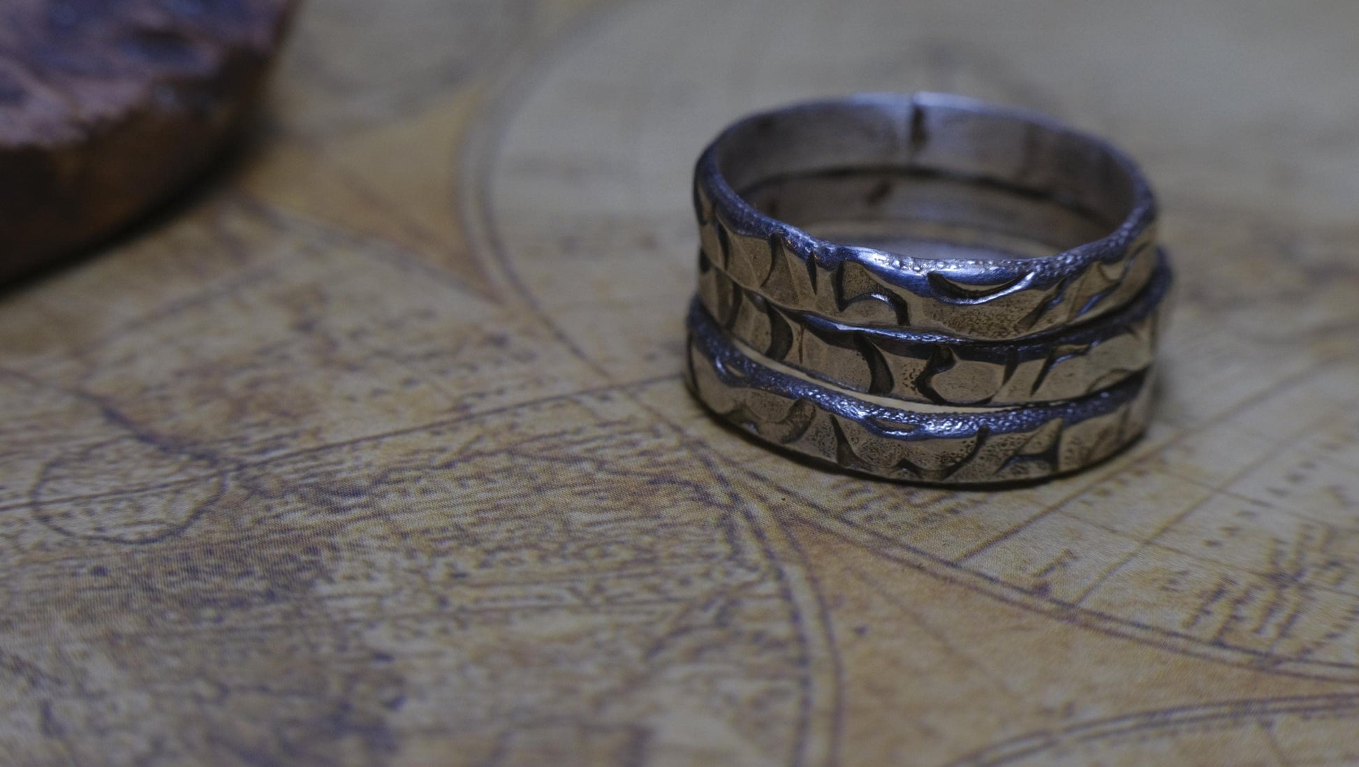 Trio of Sterling Silver Textured Stacking Rings Made to Size