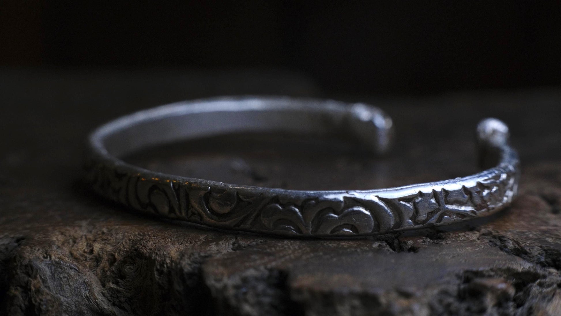 Victorian Era Pirate Inspired Sterling Silver Cuff Bracelet