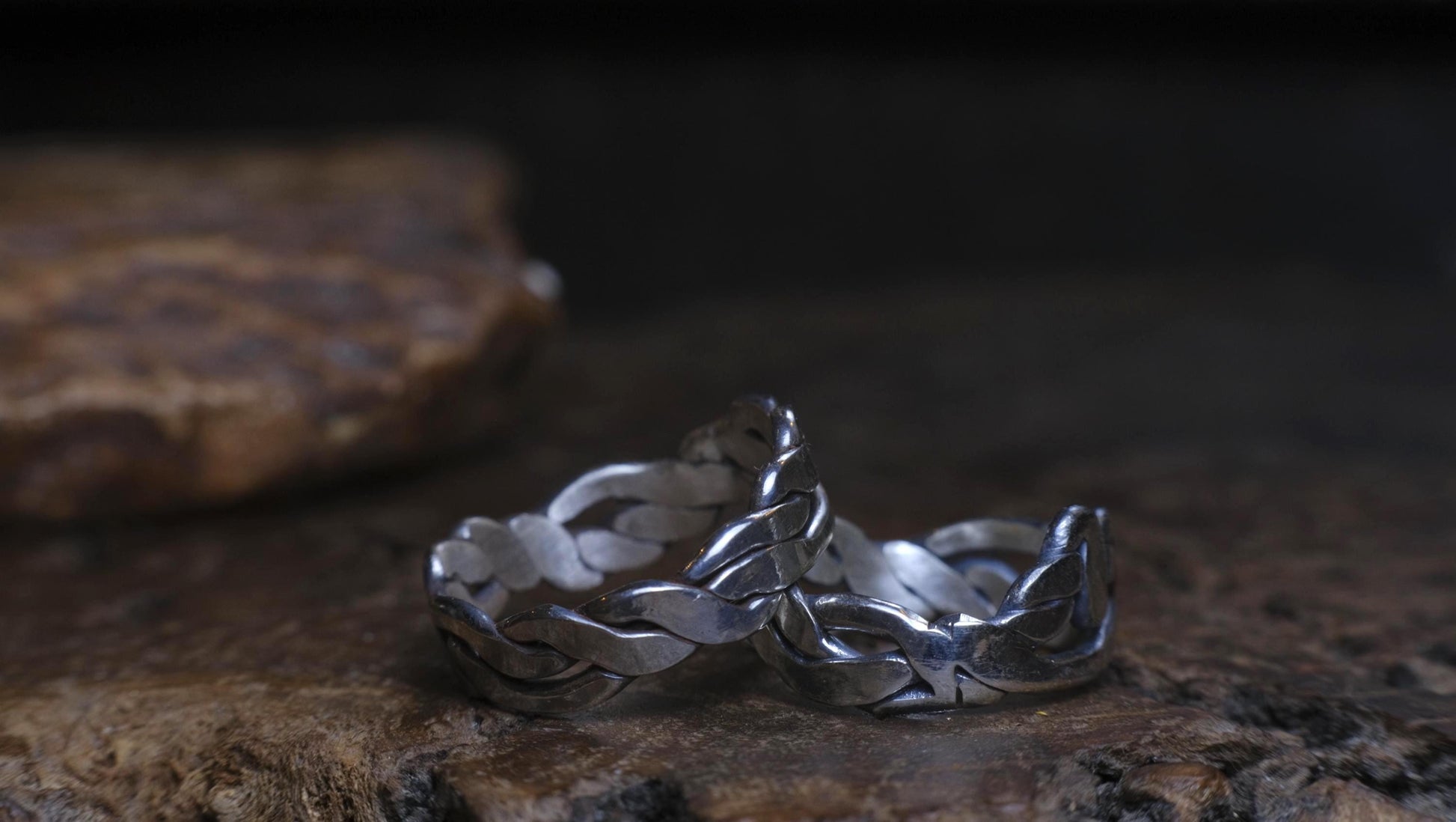 Large Sterling Silver Woven Rings Made to Size