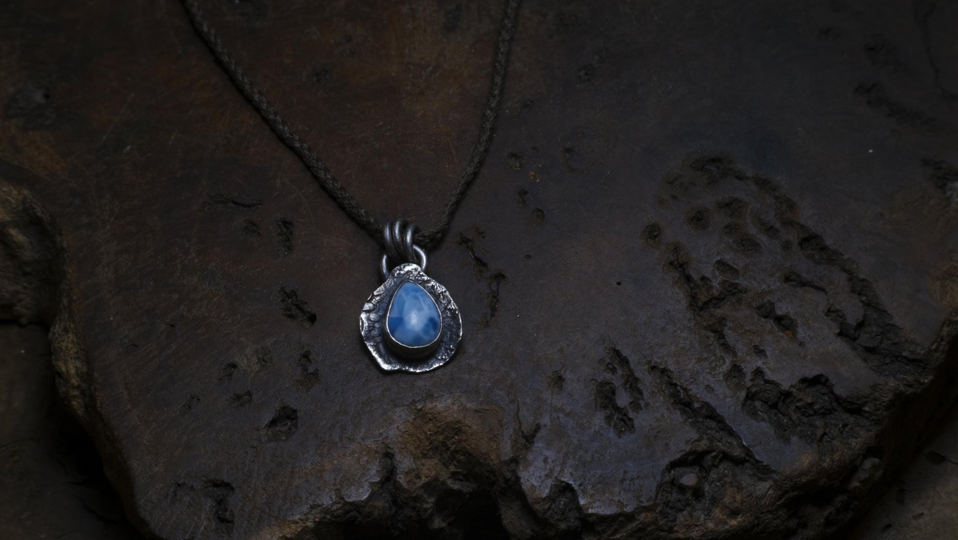 Larimar Tear Drop Pirate Inspired Pendant