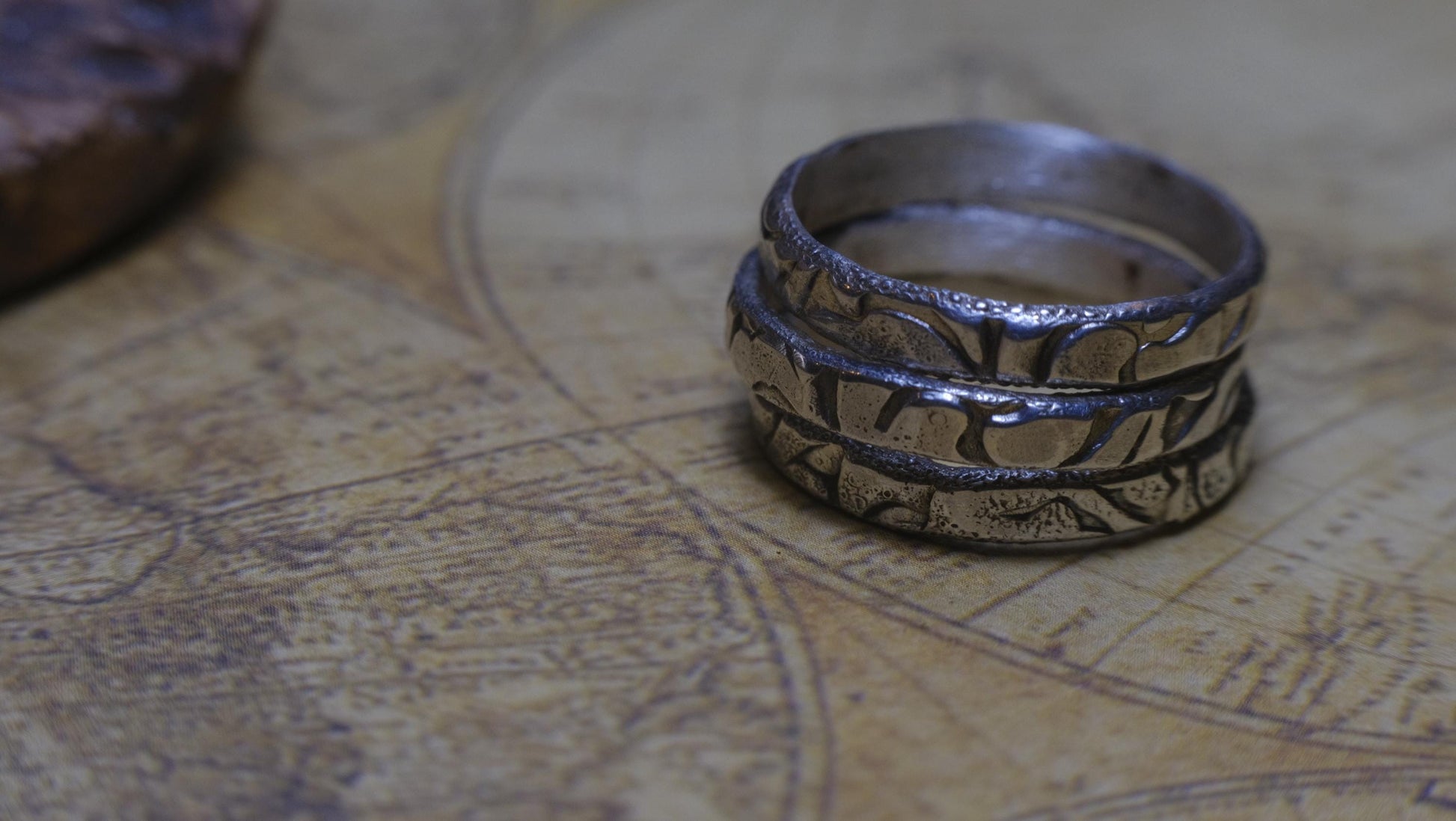 Trio of Sterling Silver Textured Stacking Rings Made to Size