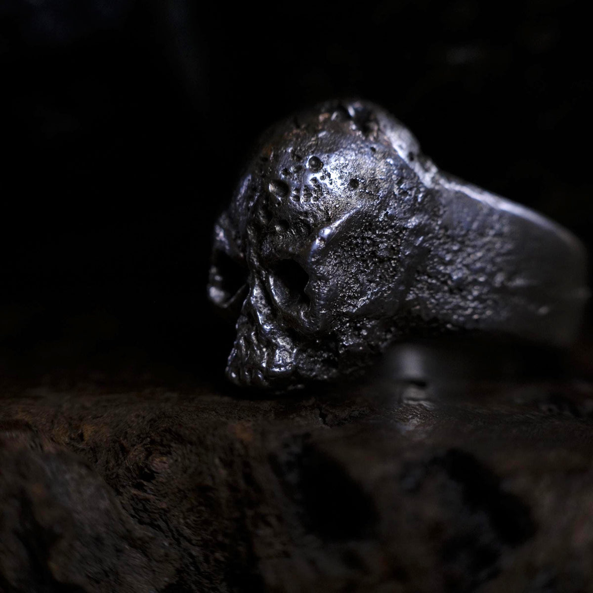 Chunky Sterling Silver Skull Ring – alternate view 15