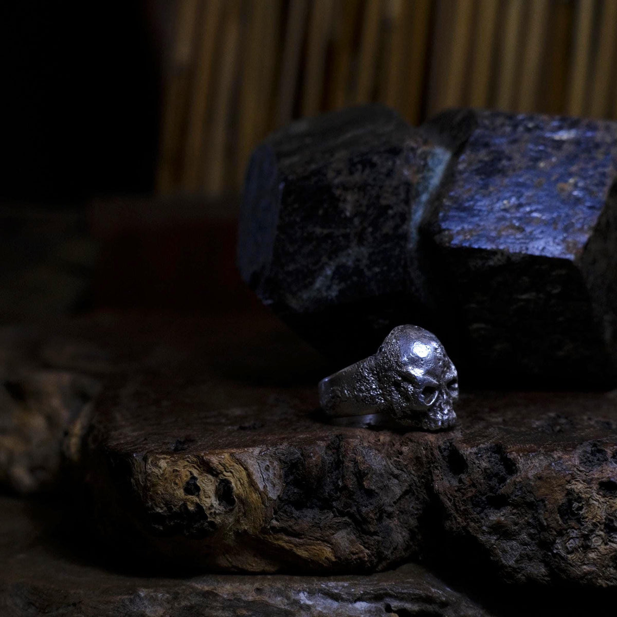 Chunky Sterling Silver Skull Ring – alternate view 16