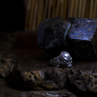 Chunky Sterling Silver Skull Ring – alternate view 16
