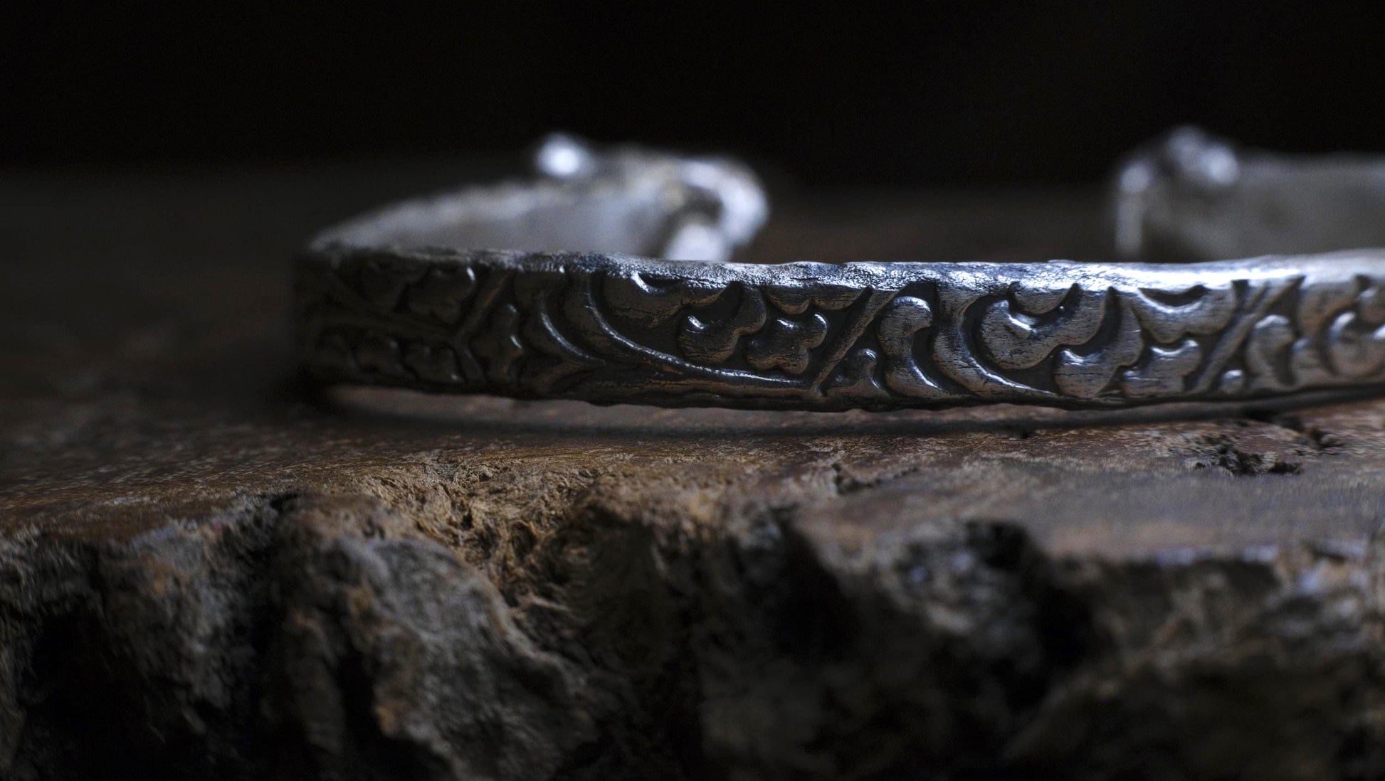 Chunky Pirate Inspired Sterling Silver Textured Cuff