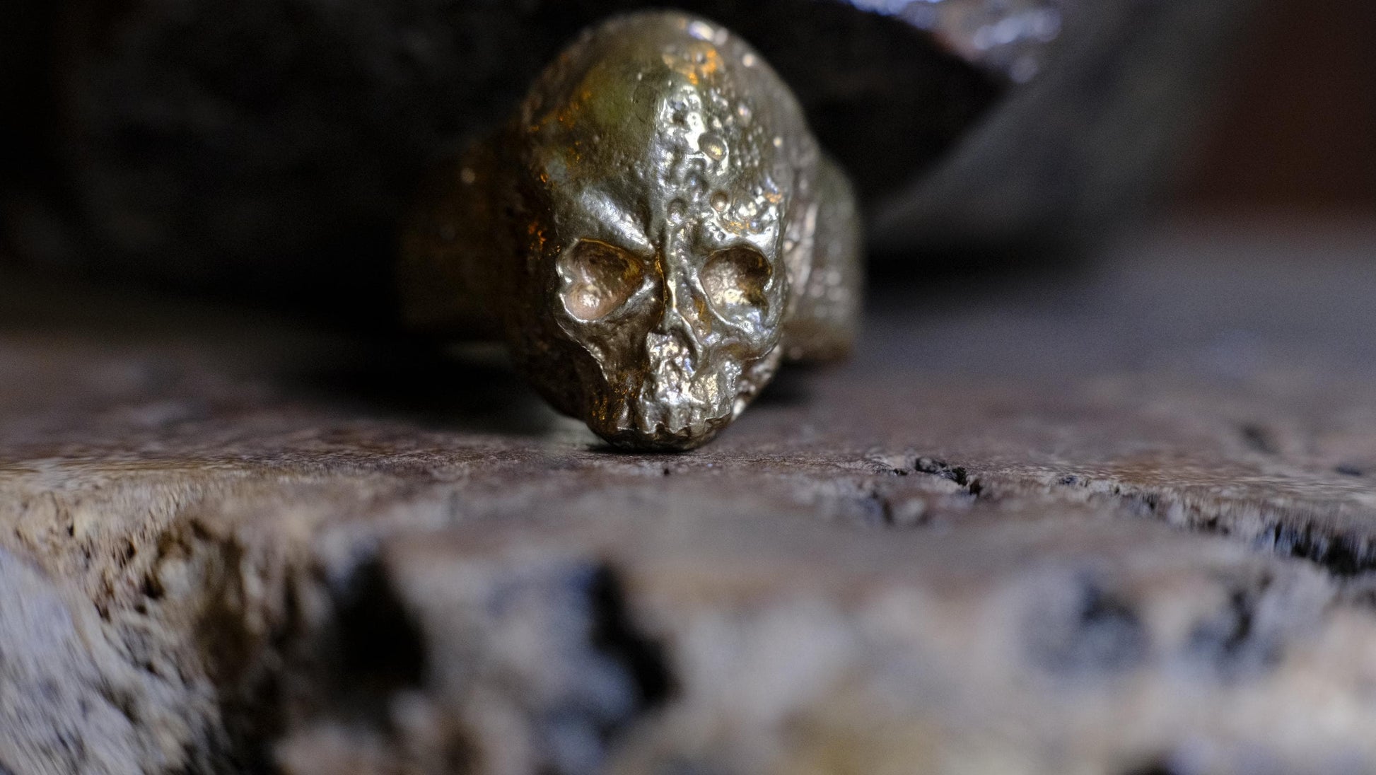 Brass Skull Ring US Size 12.75