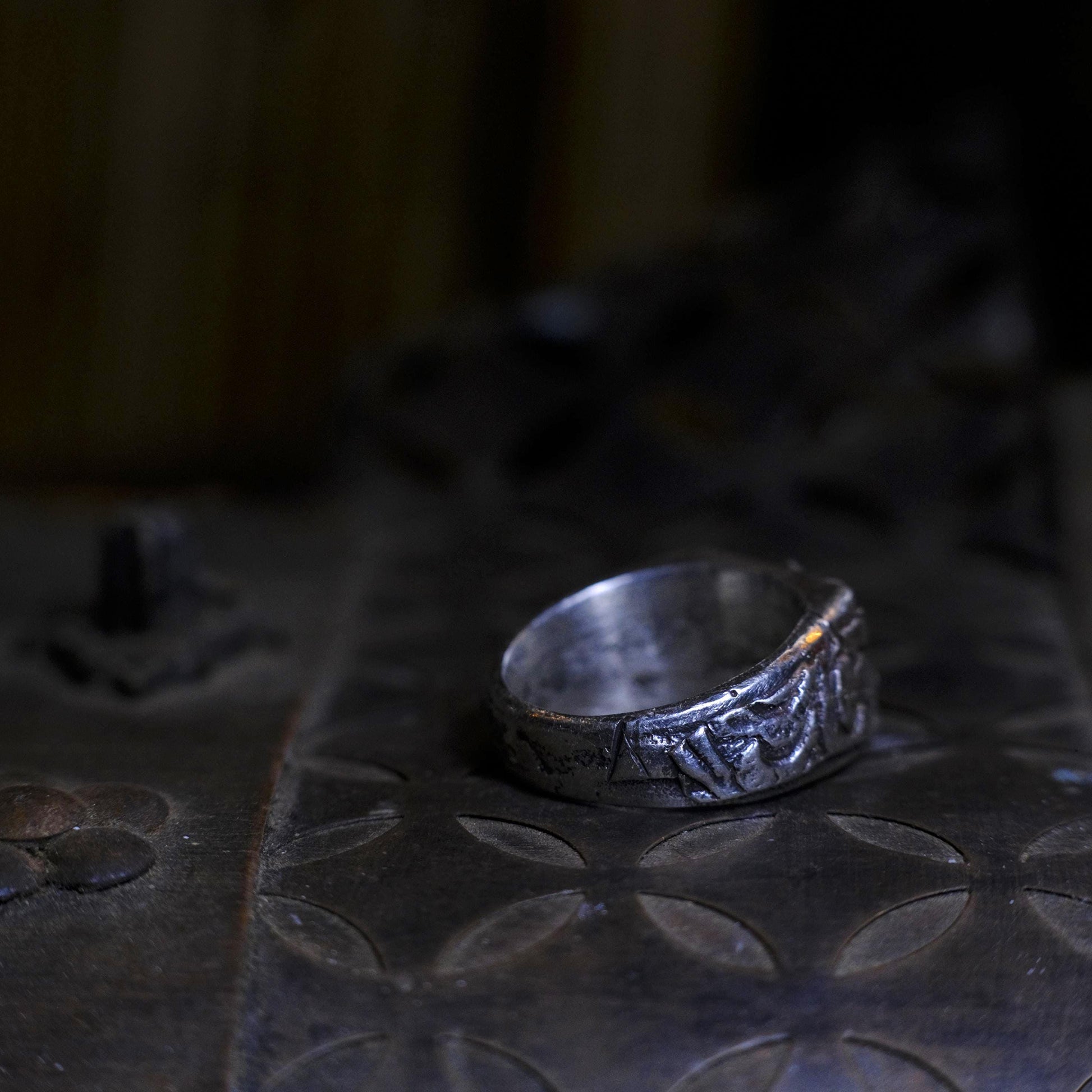 14ct Gold Set Late 1600's 1/2 Real on Sterling Silver Ring