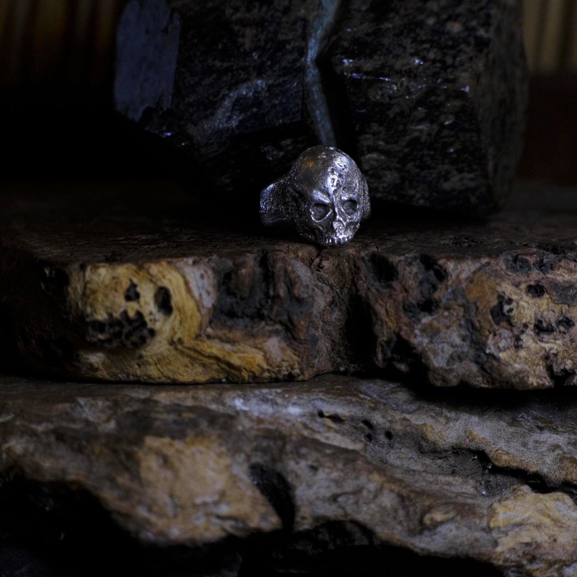 Chunky Sterling Silver Skull Ring