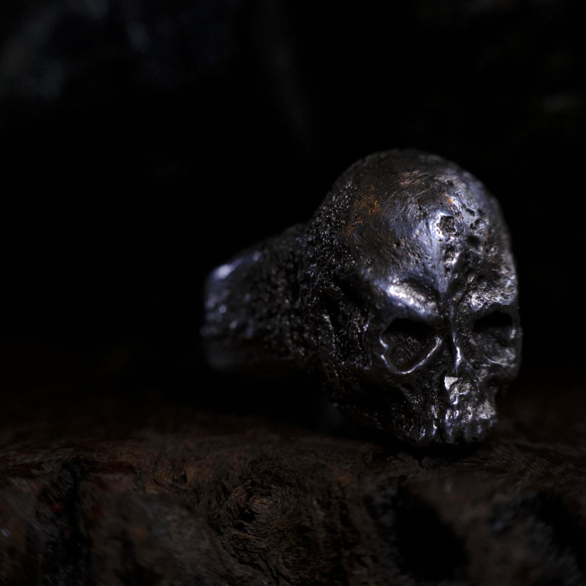 Chunky Sterling Silver Skull Ring – alternate view 14