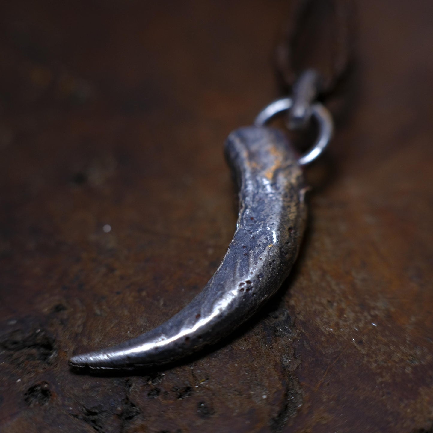 Silver Wedge Tailed Eagle Talon Large Pendant with Adjustable Hand Woven Style Necklace