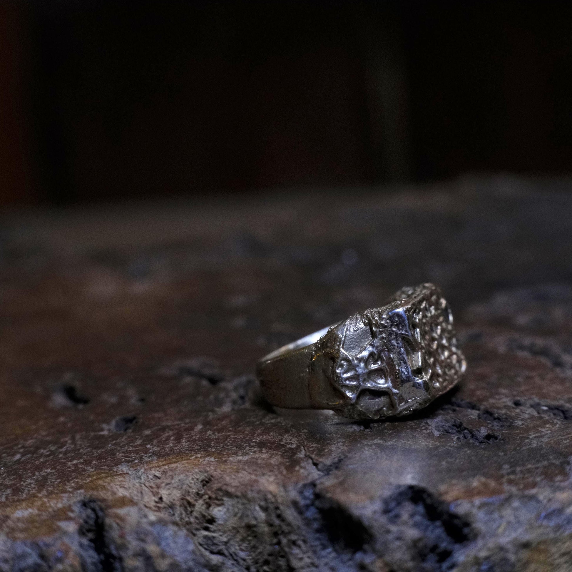 Brass Metatron's Cube Sacred Geometry Ring
