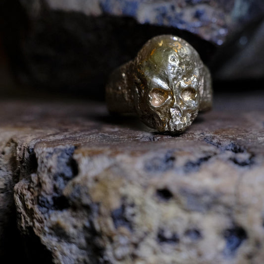 Brass Skull Ring US Size 12.75